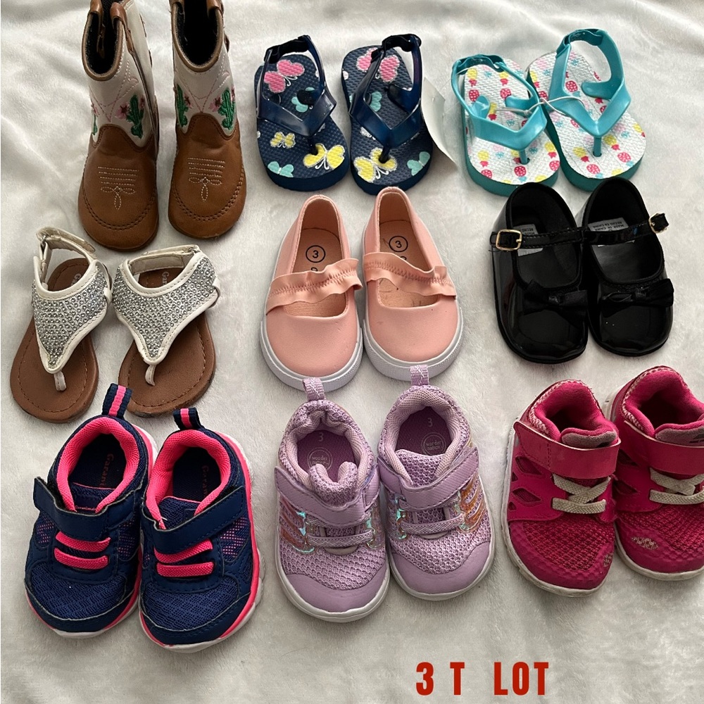 3T toddler girls shoe lot
